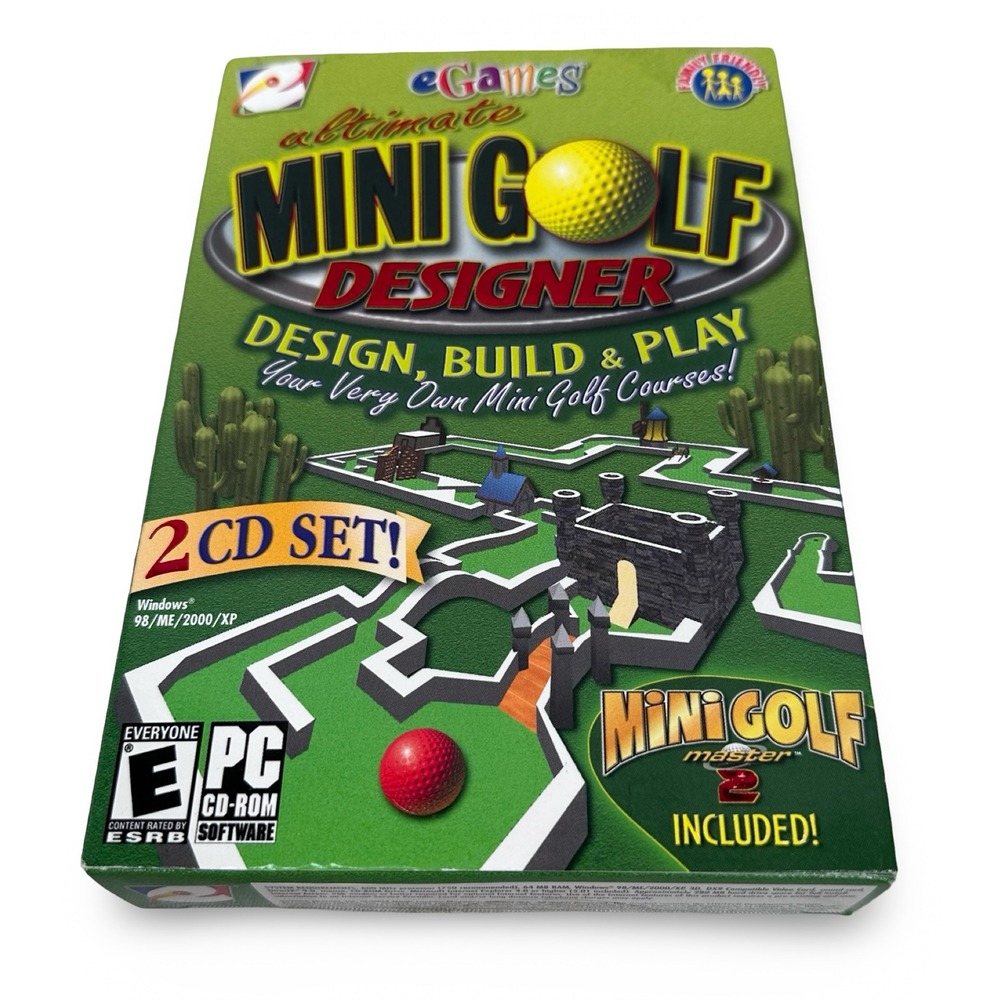 eGames Ultimate Mini Golf Designer PC CD-ROM 2003 Windows 98/ME/2000/XP New
